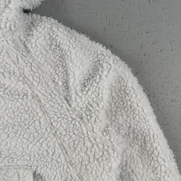 Lululemon Scuba Oversized Sherpa 1/2 Zip Hoodie M/L Vapor Gray Wool Blend - Picture 3 of 16